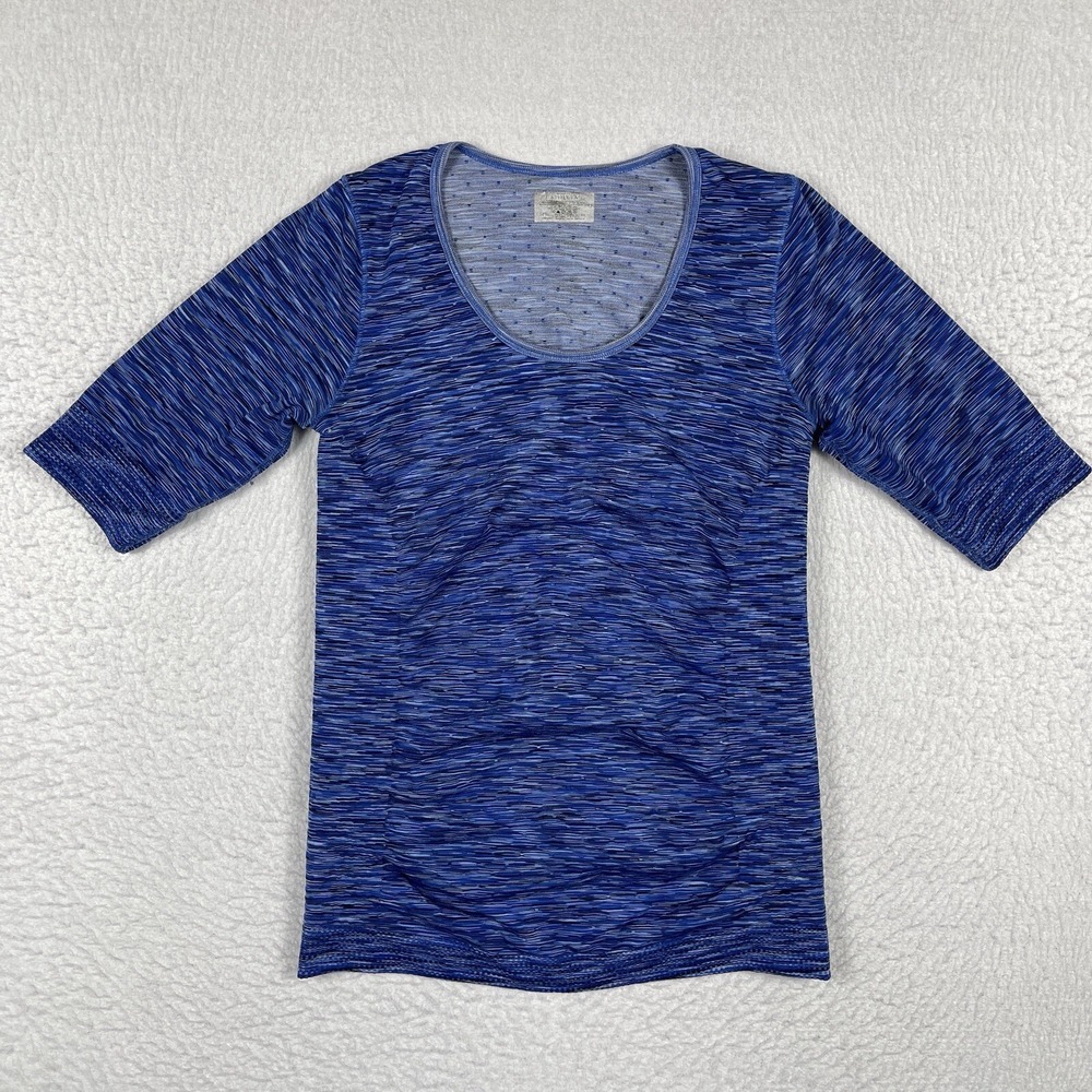Athleta Shirt Womens Medium Blue‎ Radiance Tee Gym Yoga Athleisure Ladies Top